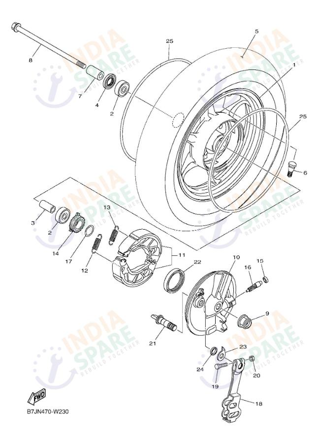 FRONT WHEEL FOR DRUM BRAKE